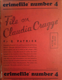 File on Claudia Cragge ( Q.Patrick )